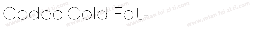 Codec Cold Fat字体转换